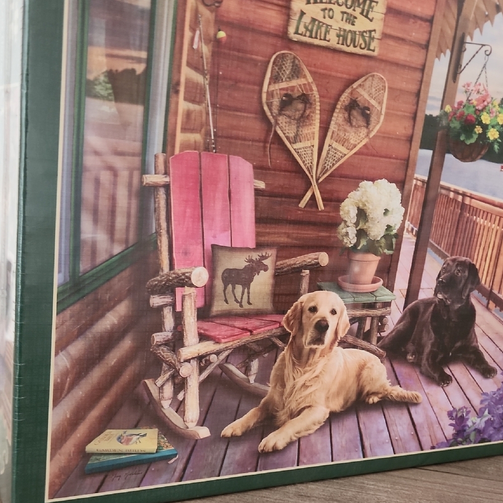 Cobble Hill Lake House Puzzle - Multicolor - Picture 2 of 7